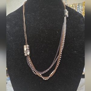Elegant Gold and Silver Chain Necklace